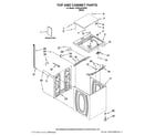 Crosley CAW12444XW2 top and cabinet parts diagram