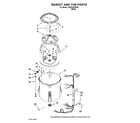 Crosley CAW12444XW2 basket and tub parts diagram