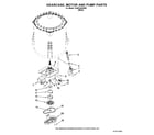 Crosley CAW12444XW2 gearcase, motor and pump parts diagram