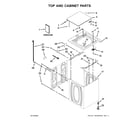 Crosley CAW9244XQ4 top and cabinet parts diagram