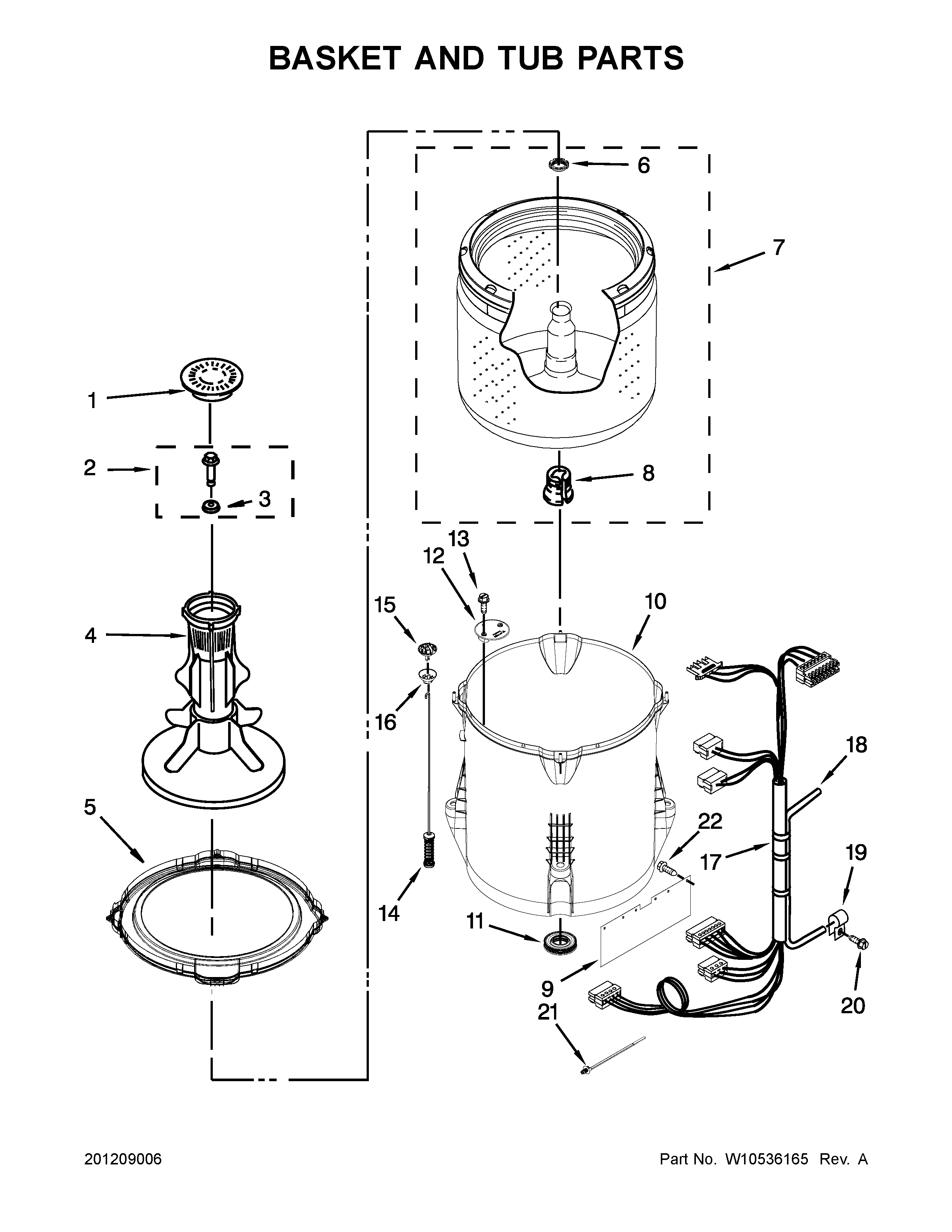 Basket and tub parts