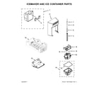 Whirlpool WRS586FLDM00 icemaker and ice container parts diagram