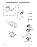 Icemaker and ice container parts