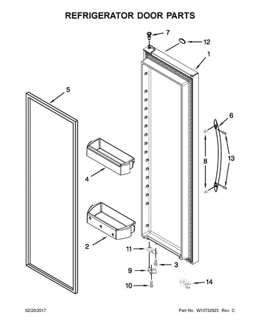 Refrigerator door parts