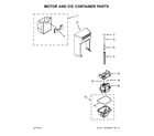 Whirlpool WRS586FIEM01 icemaker and ice container parts diagram