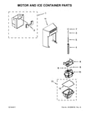 Icemaker and ice container parts