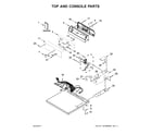 Whirlpool YQCEM2735FQ0 top and console parts diagram