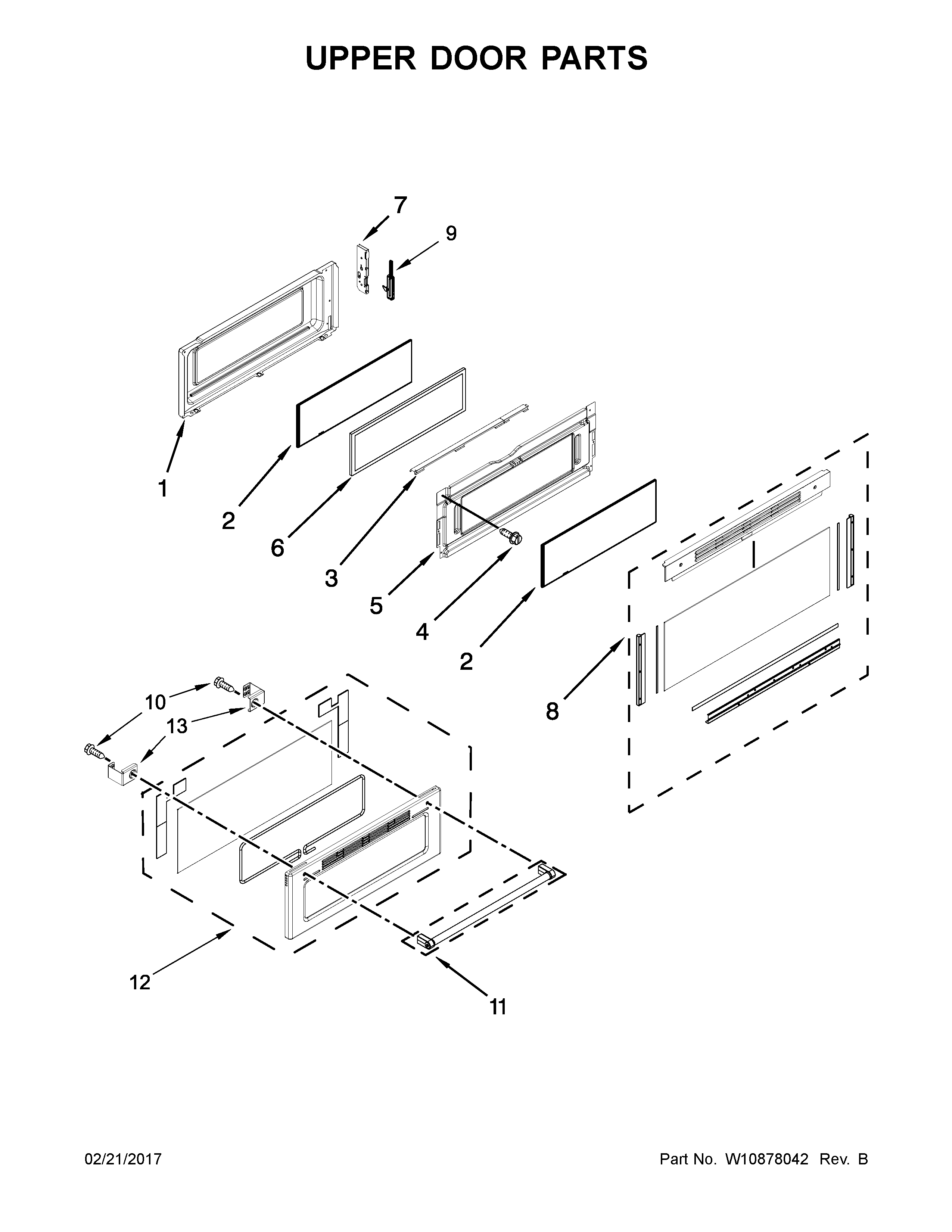 Upper door parts