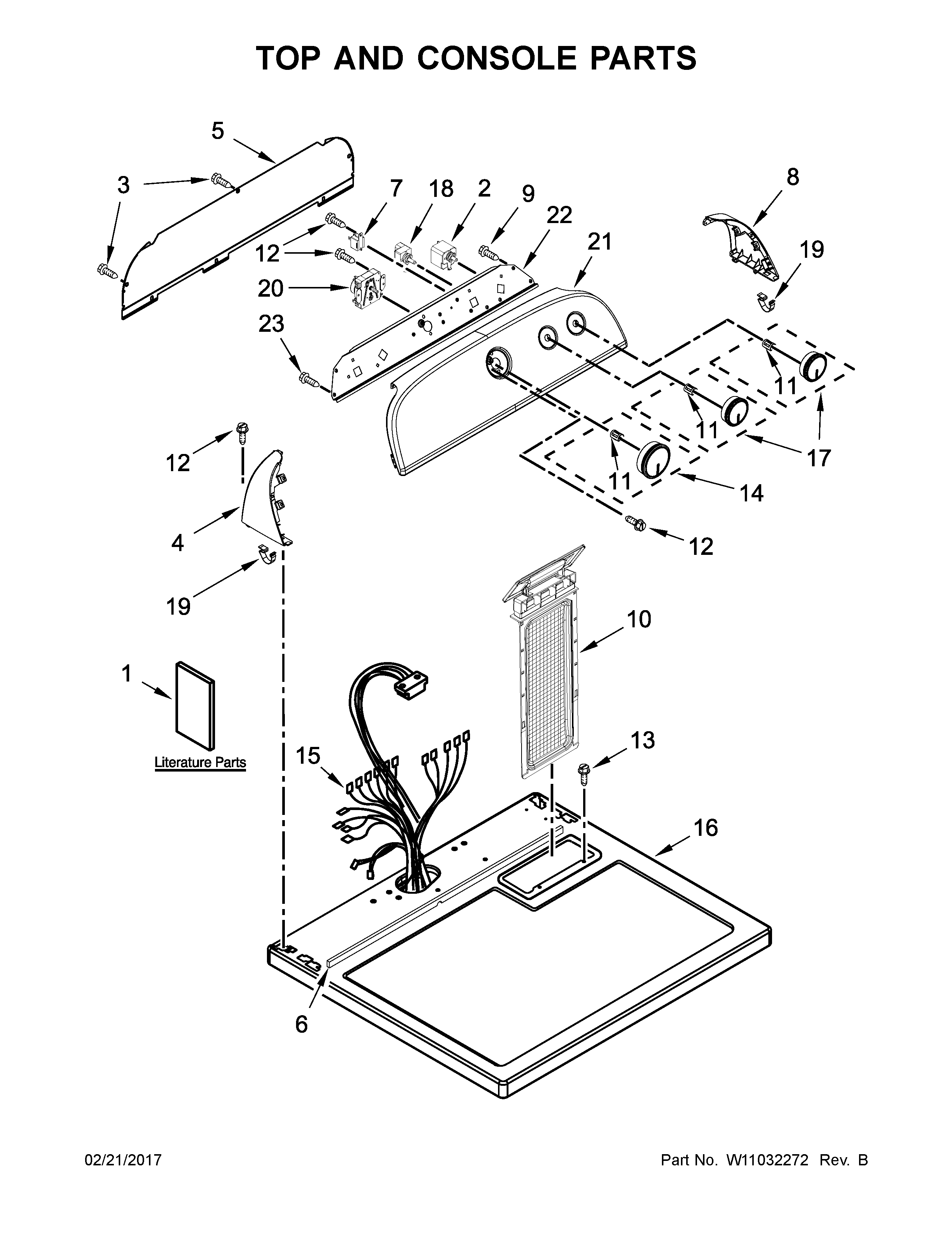 Top and console parts