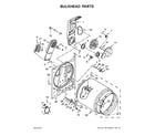 Whirlpool 3LWED4830FW0 bulkhead parts diagram