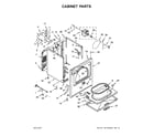 Whirlpool 4KWED4815FW0 cabinet parts diagram