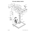 Whirlpool 4KWED4915FW0 top and console parts diagram