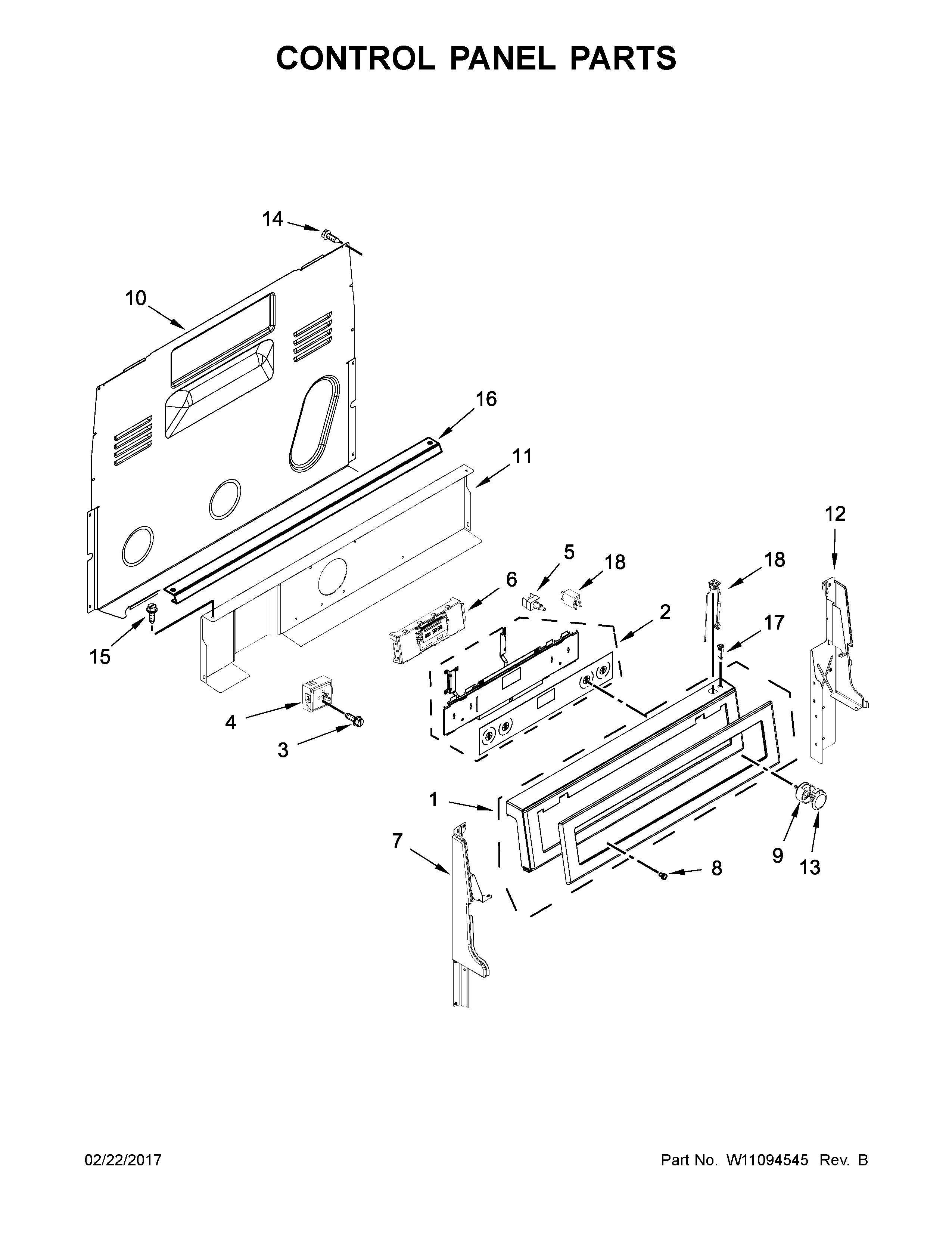 Control panel parts