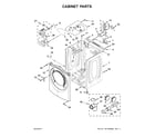 Whirlpool WED7540FW0 cabinet parts diagram
