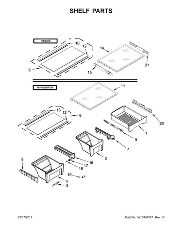 Shelf parts
