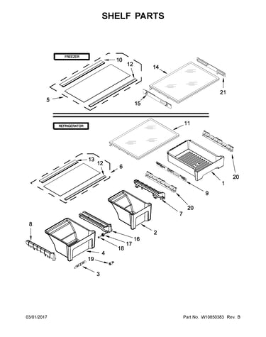 Shelf parts