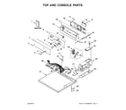Maytag MDG20CSAGW0 top and console parts diagram