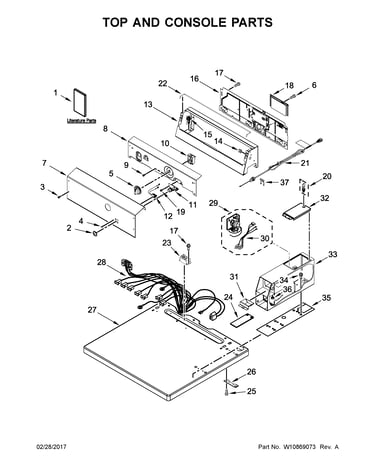 Top and console parts