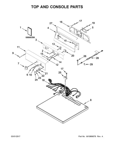 Top and console parts