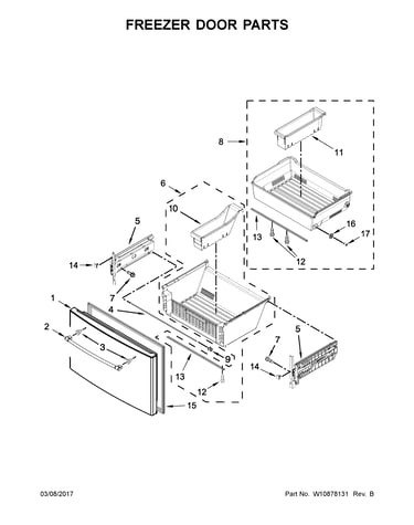 Freezer door parts
