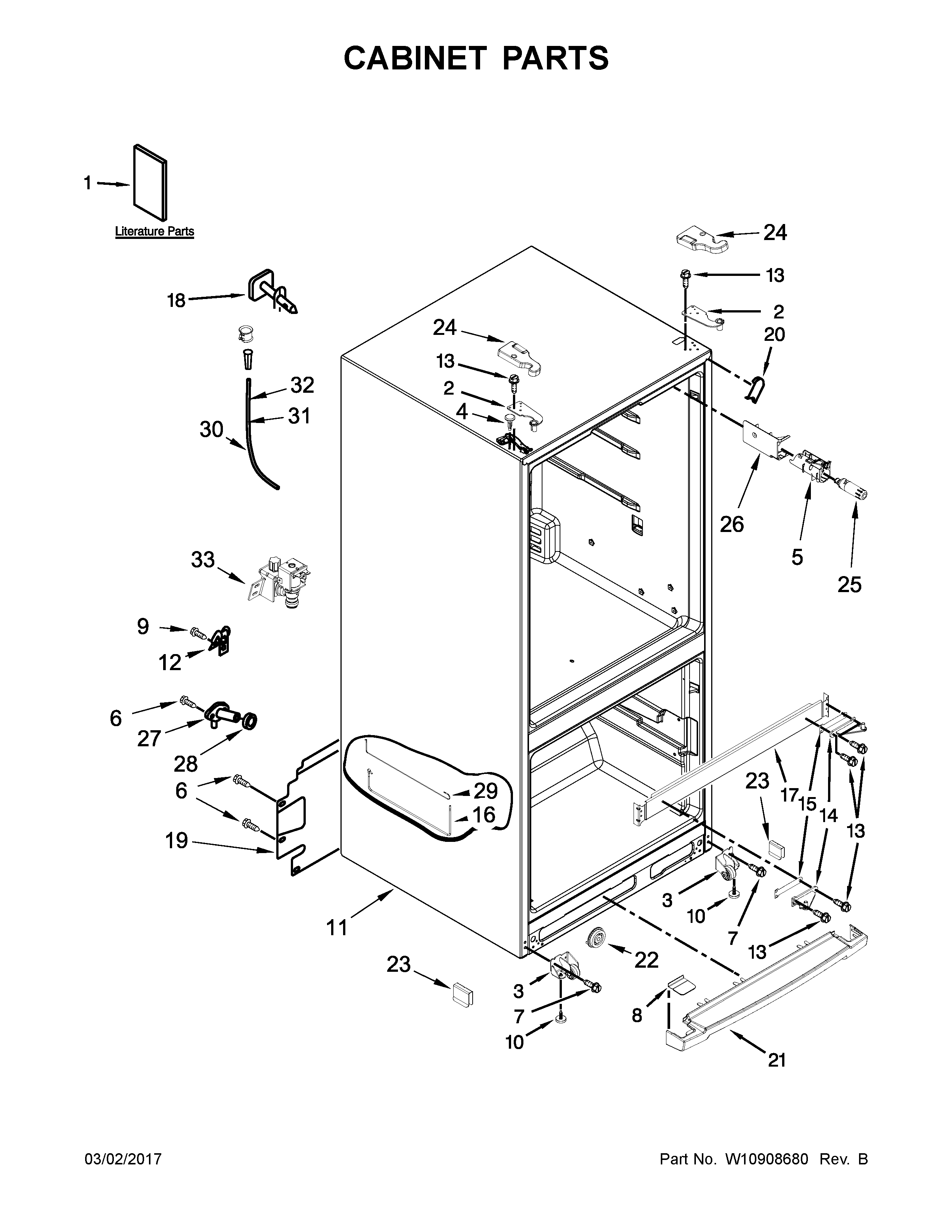 Cabinet parts