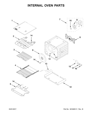Internal oven parts
