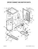 Dryer cabinet and motor parts