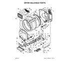 Whirlpool WET3300XQ1 dryer bulkhead parts diagram