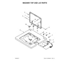 Whirlpool WET3300XQ1 washer top and lid parts diagram