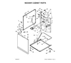 Whirlpool WET3300XQ1 washer cabinet parts diagram