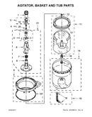 Agitator, basket and tub parts
