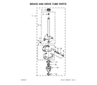 Whirlpool WET3300XQ1 brake and drive tube parts diagram