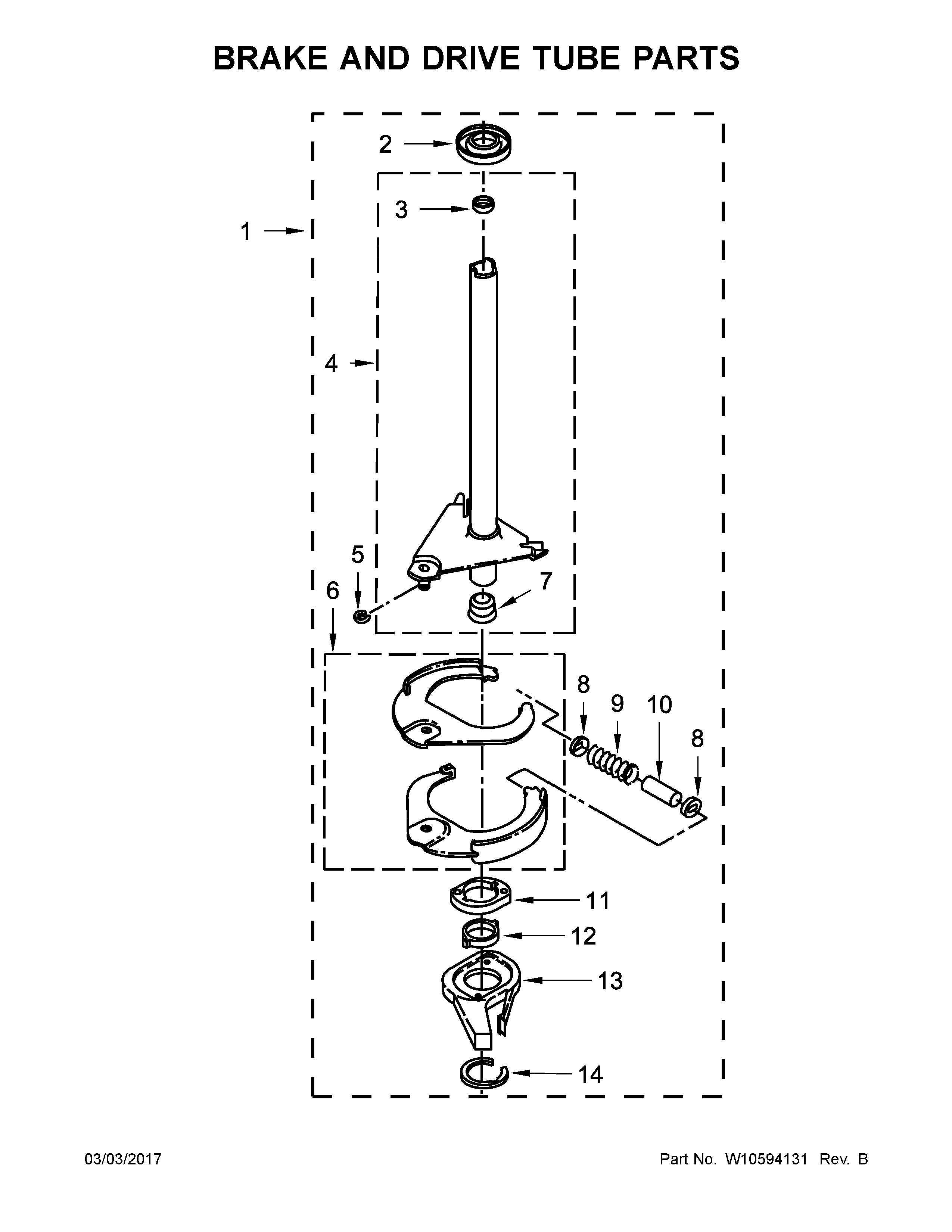 Brake and drive tube parts