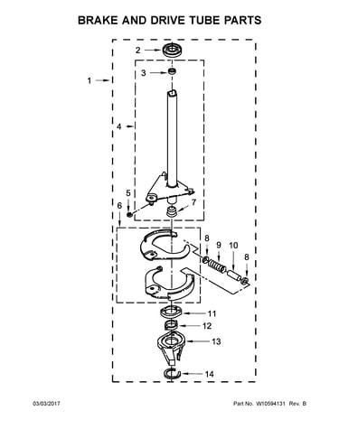 Brake and drive tube parts