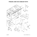 KitchenAid KBFN506EBS00 freezer liner and icemaker parts diagram