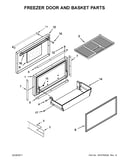 Freezer door and basket parts