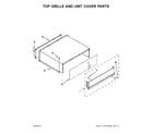 KitchenAid KBFN506EBS00 top grille and unit cover parts diagram