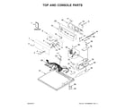 Whirlpool XCGM2765FQ0 top and console parts diagram