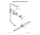 Whirlpool WDF540PADW3 upper wash and rinse parts diagram