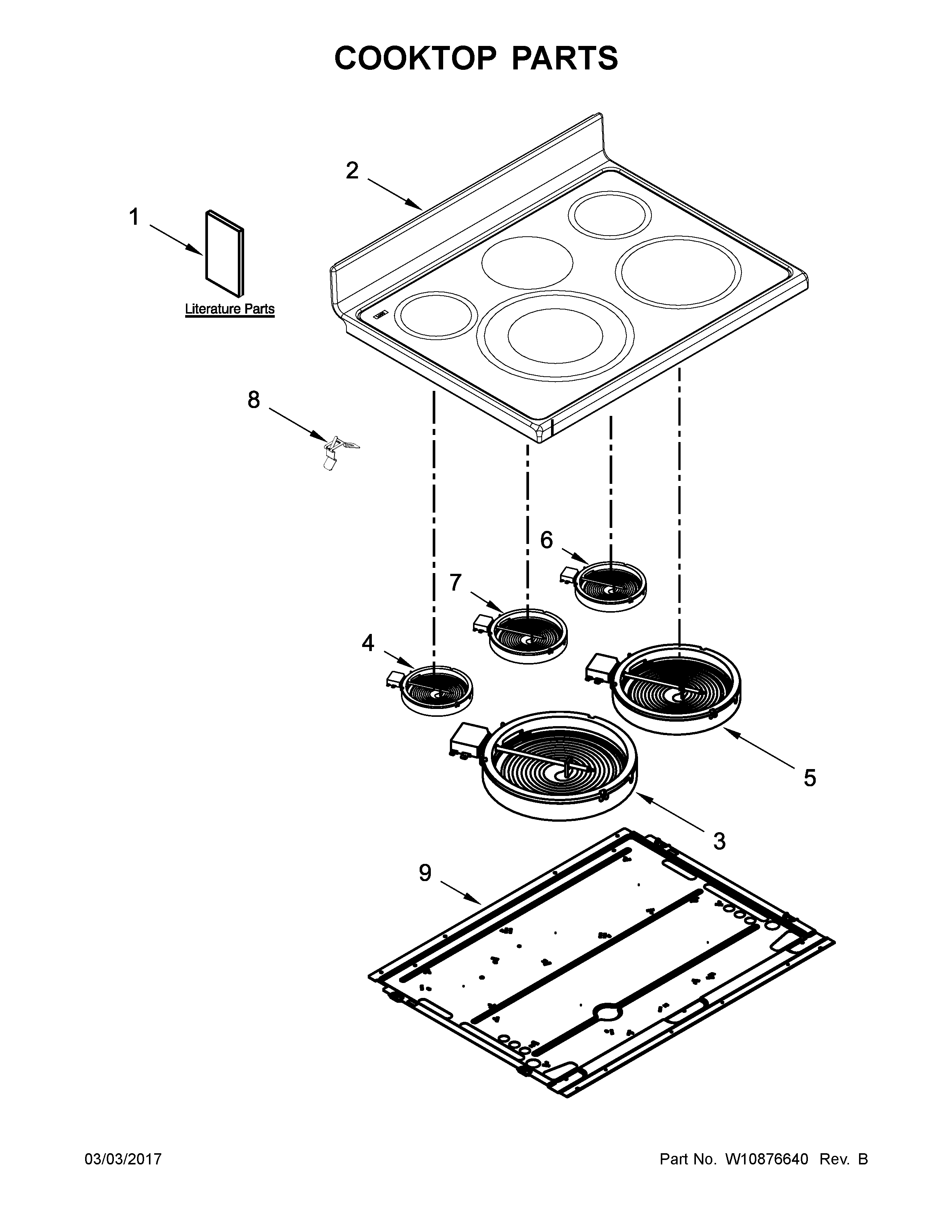 Cooktop parts