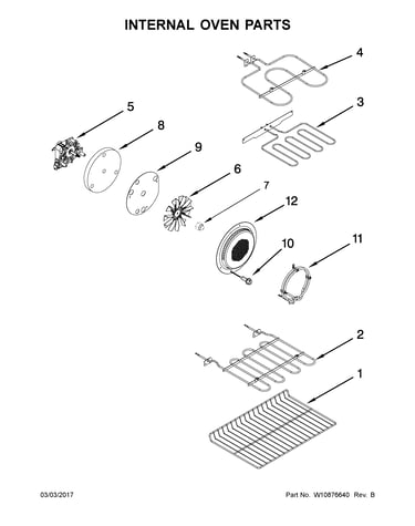 Internal oven parts