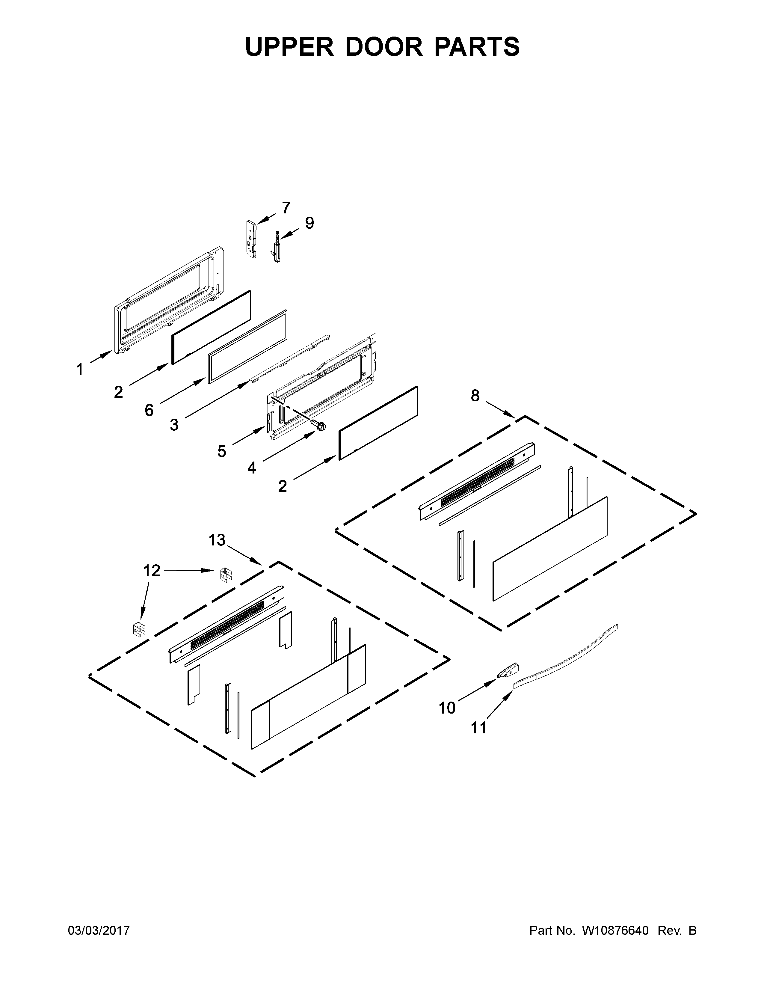 Upper door parts