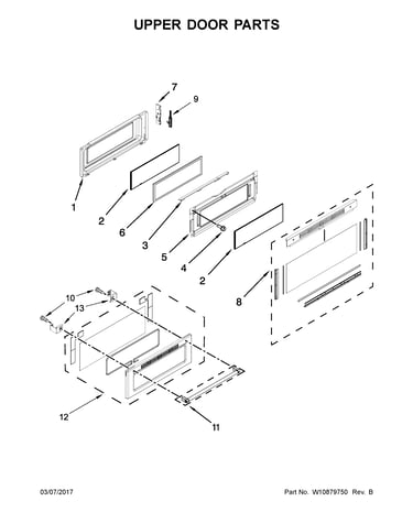 Upper door parts