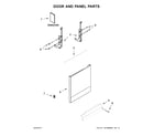 Whirlpool WDF110PABW5 door and panel parts diagram