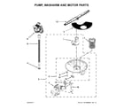 Whirlpool WDF110PABS5 pump, washarm and motor parts diagram