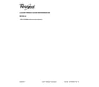 Whirlpool WRX735SDBM03 cover sheet diagram
