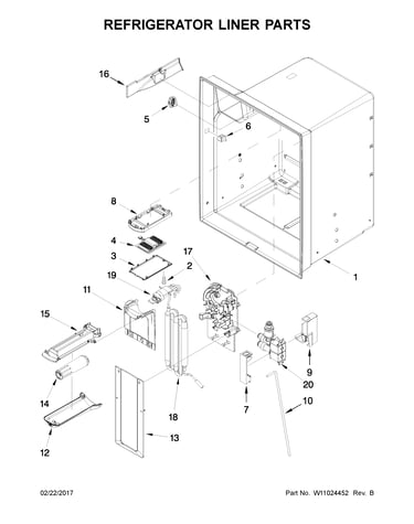 Refrigerator liner parts