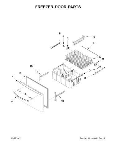 Freezer door parts