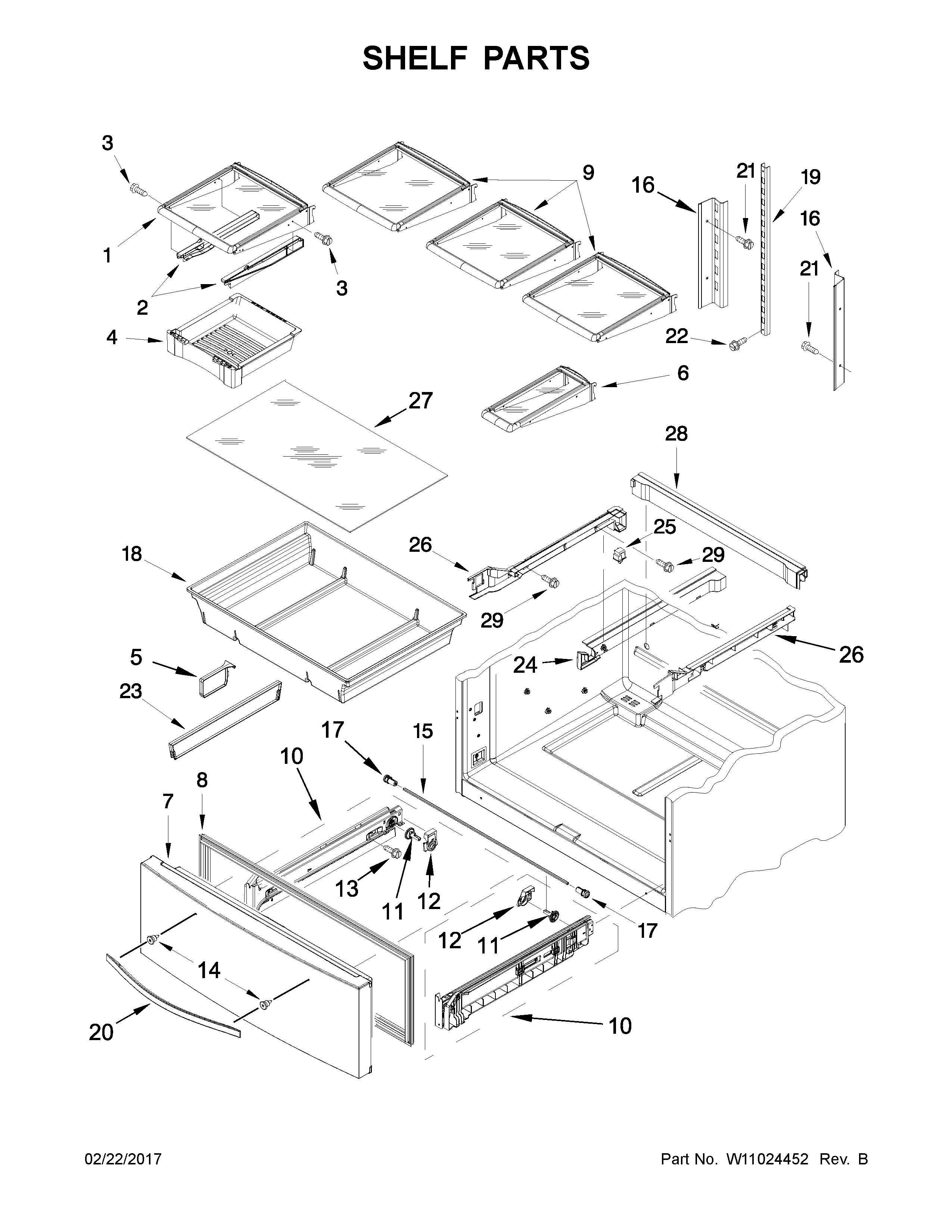 Shelf parts