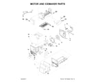 Whirlpool WRX735SDBM03 motor and icemaker parts diagram